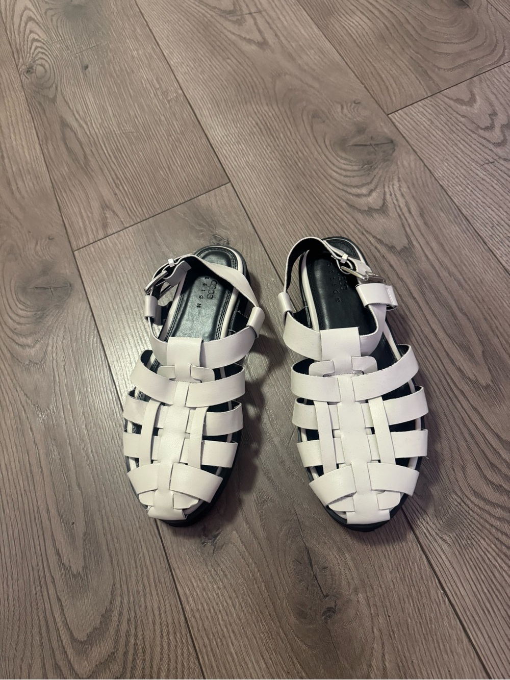Asos Design Cream Woven Fisherman Sandals - Strappy Casual Size US 8